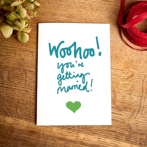 Verlovingskaart / Woohoo! Je gaat trouwen / kaart voor pas verloofde / koppelkaart