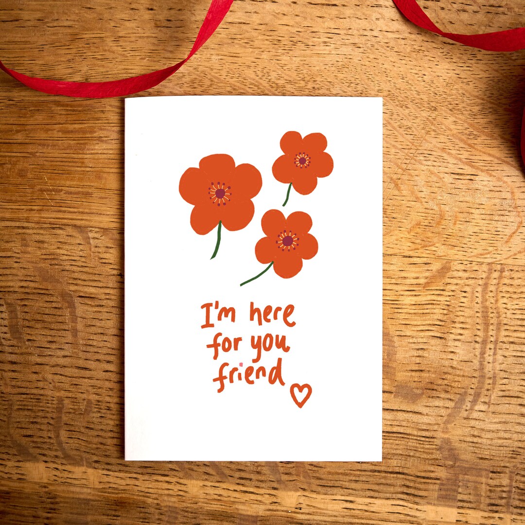 Sympathy Card | Thinking of You Card, Floral Design - Etsy