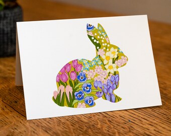 Easter Cards Easter Hugs Real Foil, Spring Cards Greetings Card Easter Bunny Social Distance Easter Lockdown