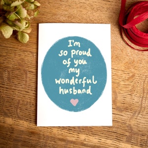 Afstudeerkaart / ik ben zo trots op je, mijn geweldige man / nieuwe baankaart / felicitatiekaart / mankaart