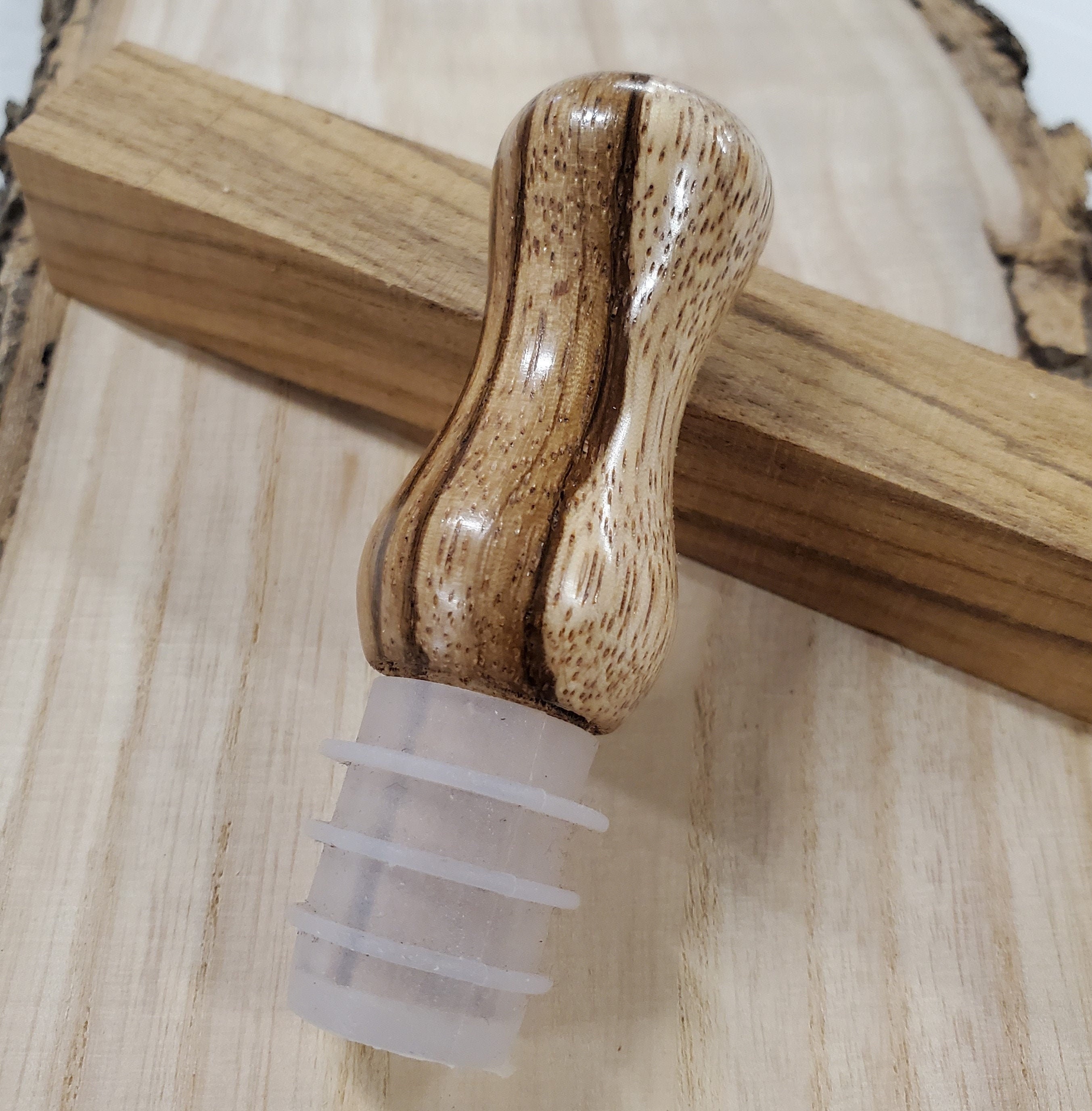 Barware Home & Living Bottle Stoppers Hand turned hardwood bottle