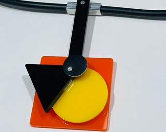Orange Black Yellow Geometric Statement Necklace