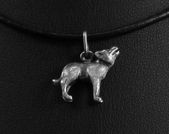 Varg i sterlingsilver