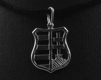 Ungerns vapensköld i sterlingsilver (mellanstor)