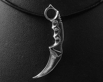 Karambit-hänge i sterlingsilver