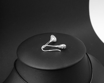 Örhängen i sterlingsilver med regndroppar
