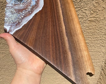 State Charcuterie Boards Made to Order! Ocean Resin or Abstract or Resin filled Personalization Available! Sycamore and Black Walnut too