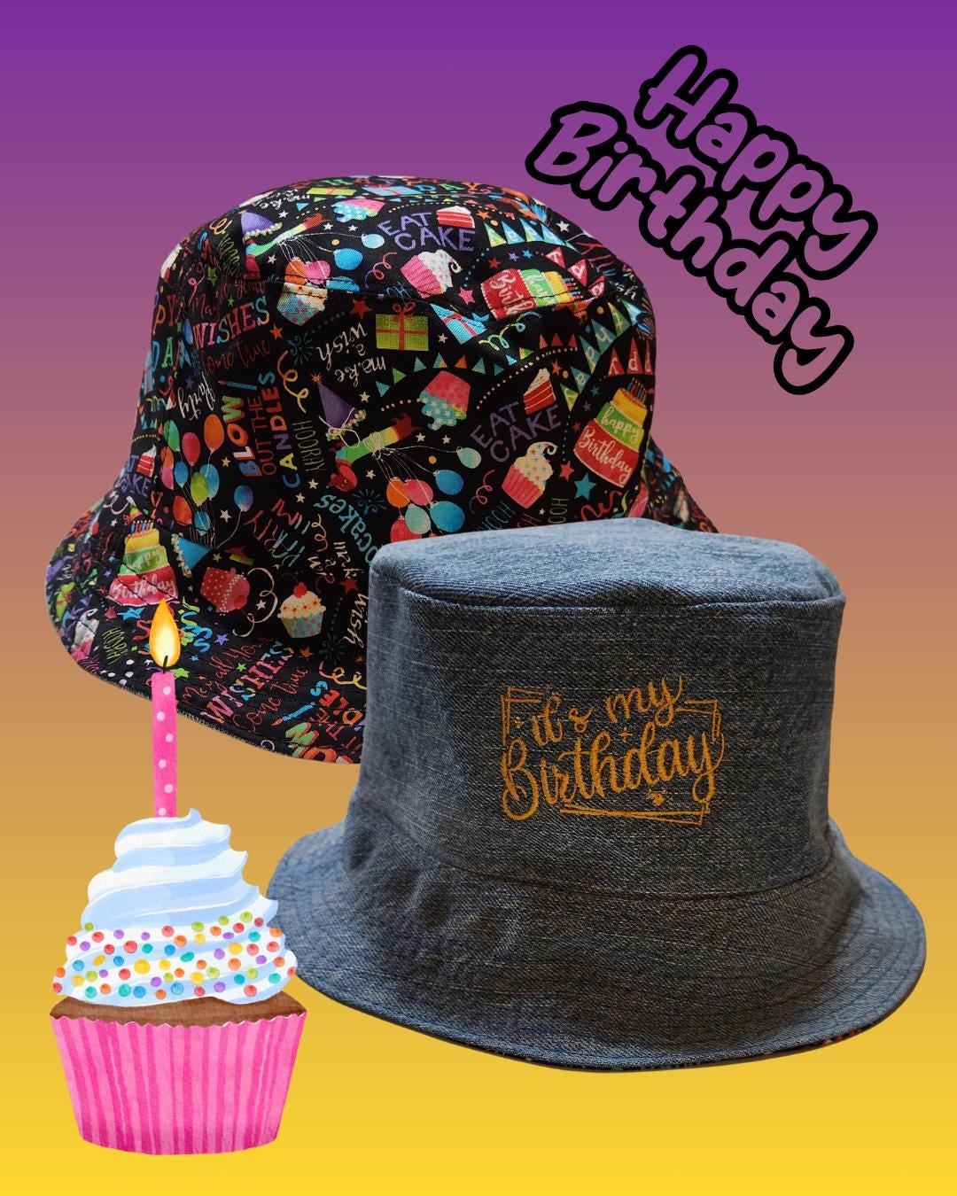 Custom Made Reversible and Personalized Embroidery Bucket  display picture 1