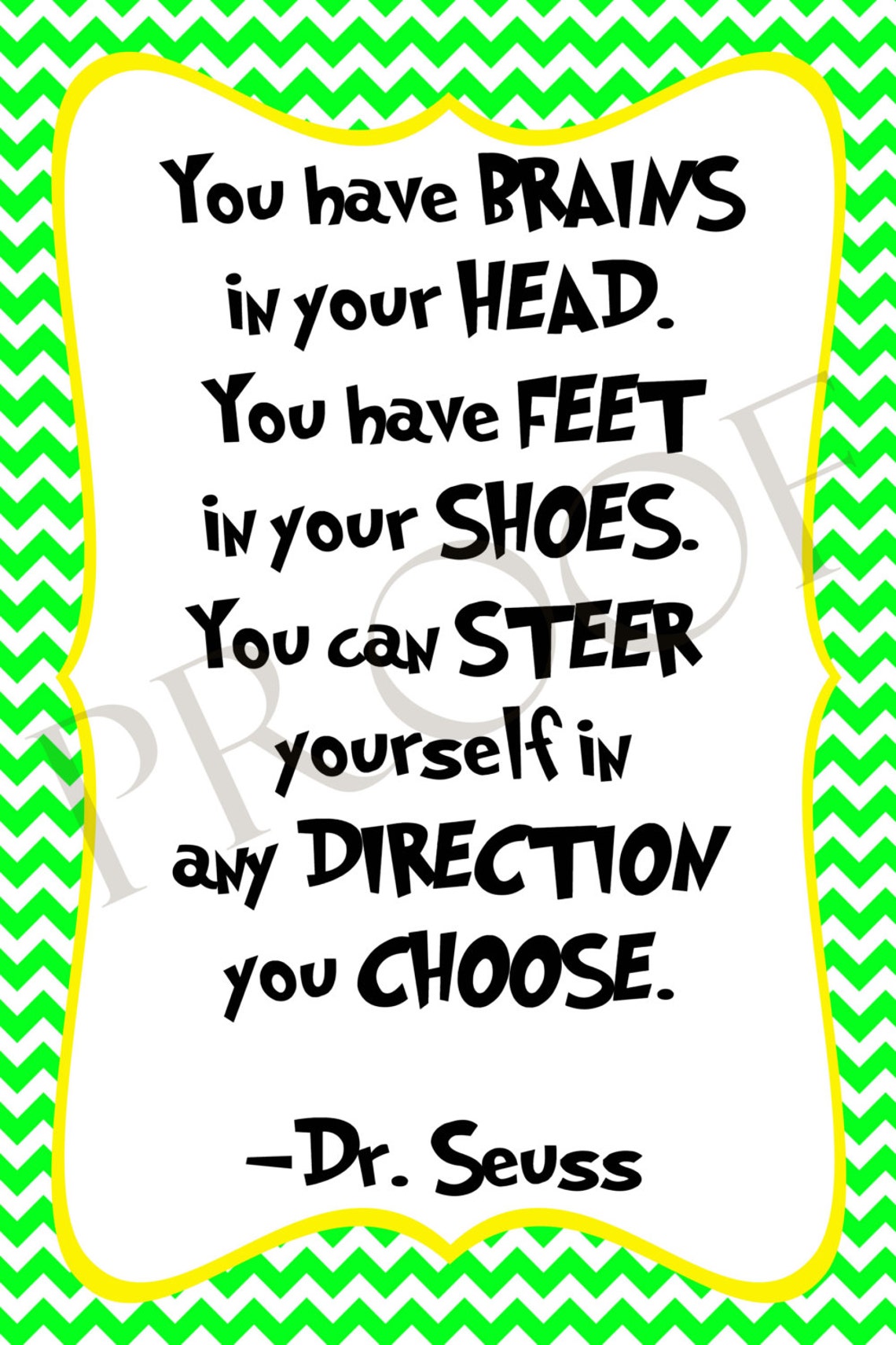 Dr. Seuss Quote Print Classroom Poster or Nursery Print - Etsy Australia