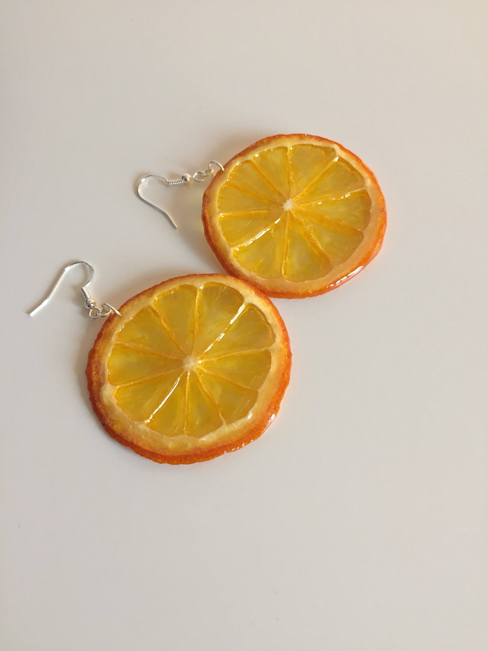 Real Orange Earrings Earrings quirky Earrings Birthday Etsy