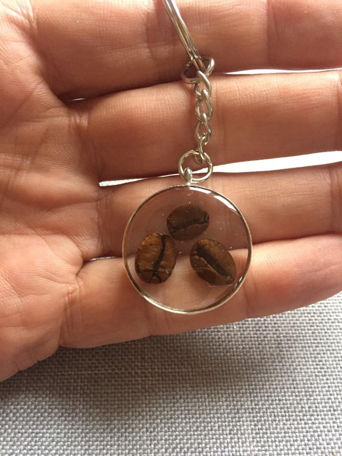 Coffee beans keychain/keyring unique keychainunisex keyring Etsy