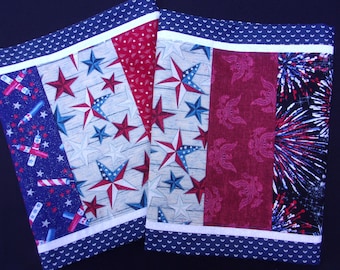 Patriotic Table Runner, July 4th Decor, Stars and Stripes, Fireworks, Let Freedom Ring, Dining Table Runner,  Independence Day Decor