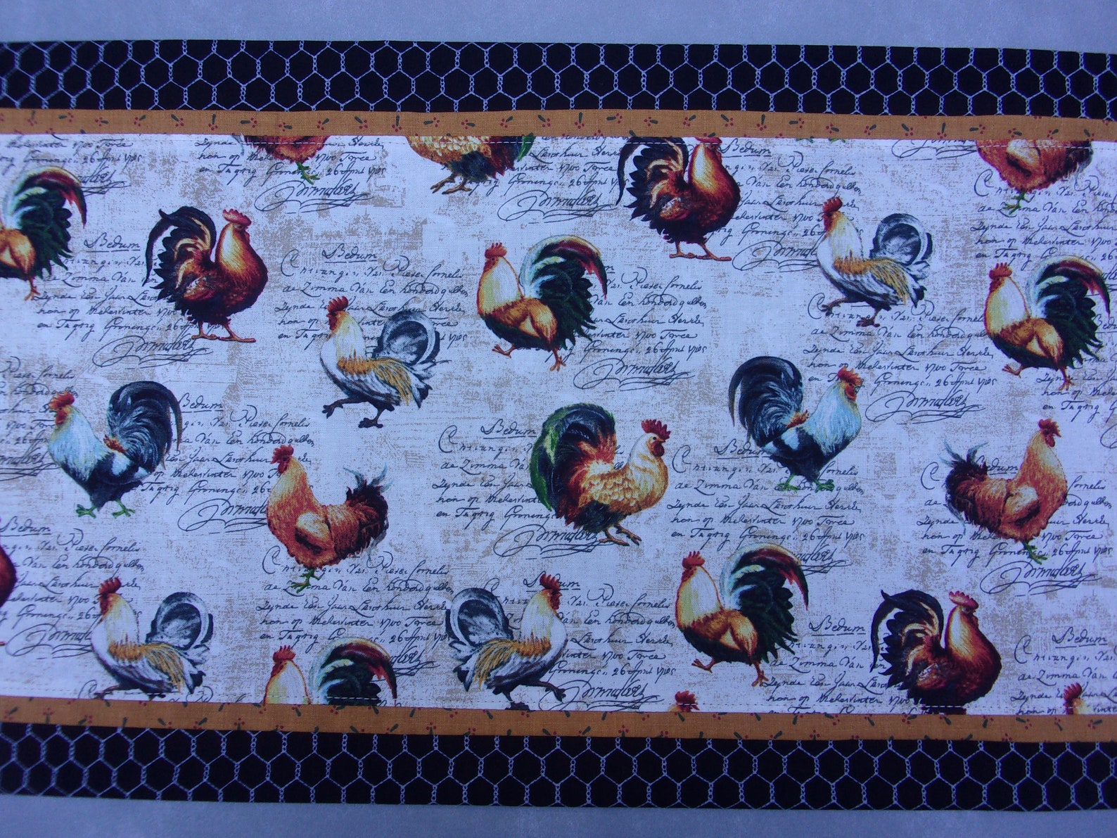 Rooster Table Runner Farmhouse Table Runner Farmhouse Etsy
