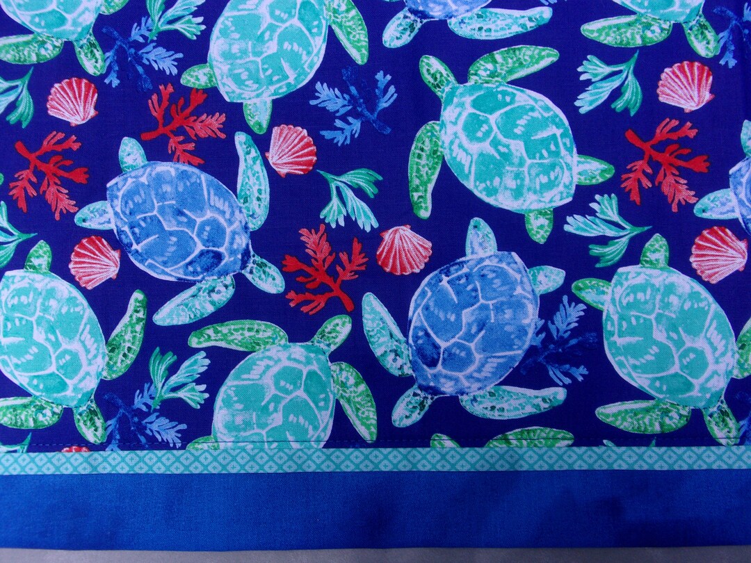 Turtle Table Runner, Sea Turtle Decor, Save the Turtles, Marine Life