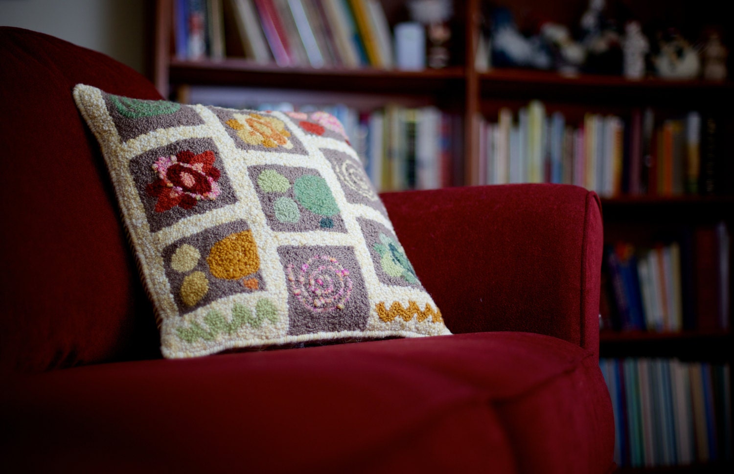 Hand hooked pillow Galaxy Etsy