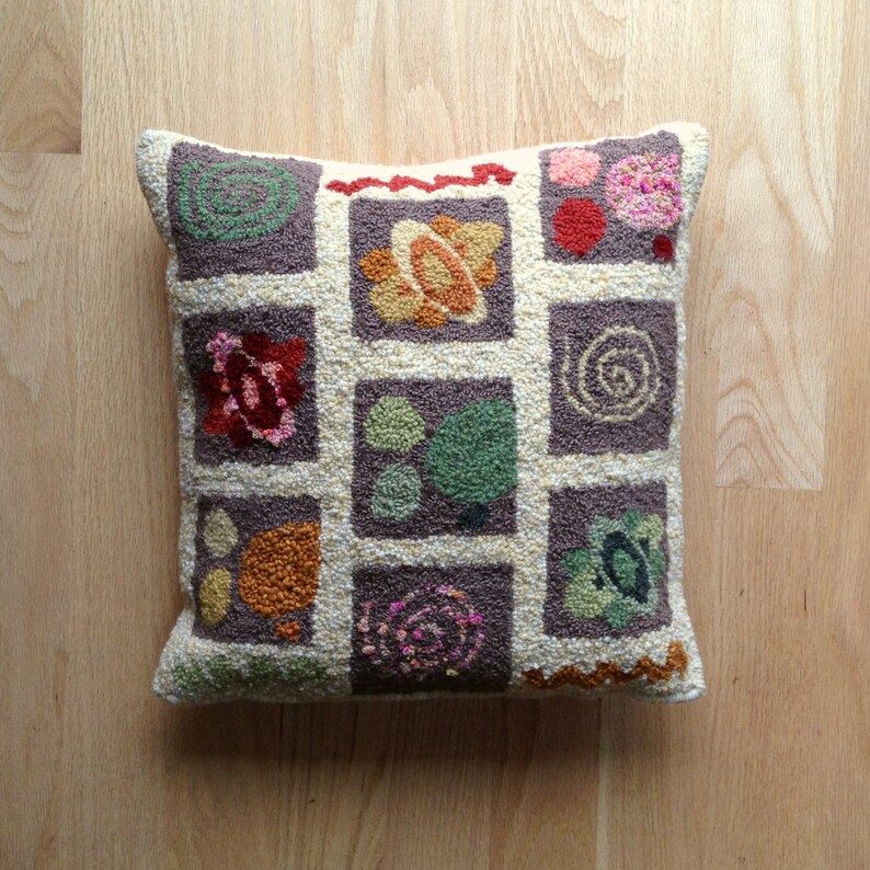 Hand hooked pillow Galaxy Etsy