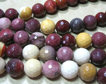 2.5mm hole Mookaite Large Hole Polished 8mm Round Beads 8 strand