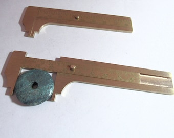 Bead Caliper Gauge, Millimeter Gauge, 80mm 3.25" Brass Sliding Gauge