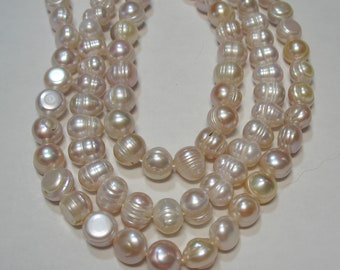 Pink Freshwater Pearl Potato 8mm-10mm Beads 16" Strand, Baroque Pearl Beads