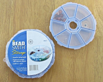 Beadsmith Round Storage Container, Bead Container, Travel Case for Beads