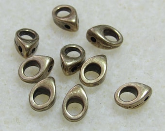 Cymbal 4x6mm Kolympos Superduo Bead Ending 4 pcs Antiqued Gold