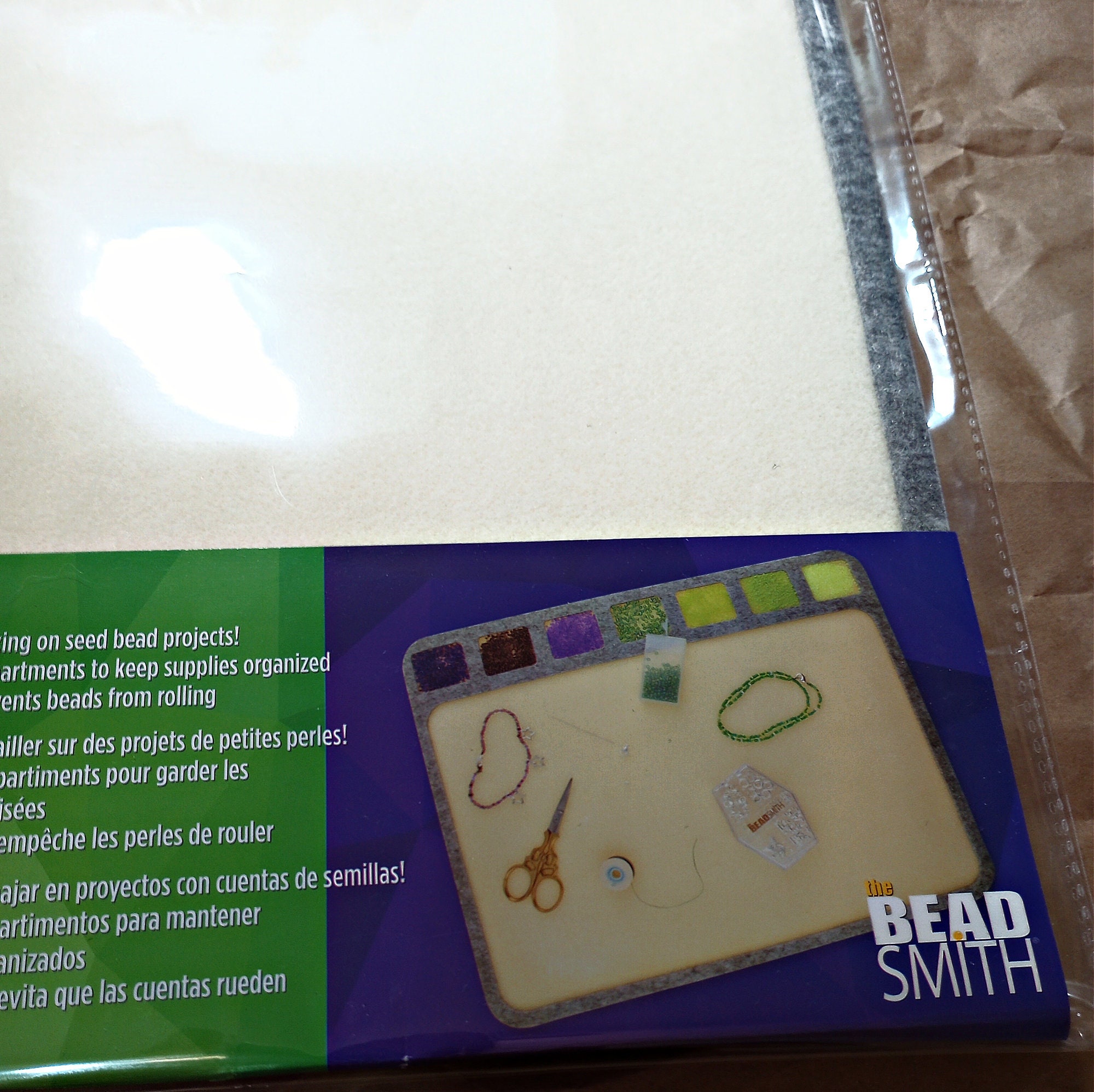 Beadsmith Seed Bead Treasure Mat, Bead Organizer Mat, Large 11x14 Mat 