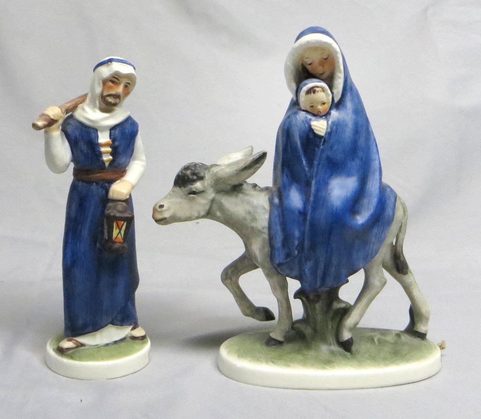 Vintage Hummel Goebel 2 pc Nativity Figurine West Germany Flight into Egypt EXC