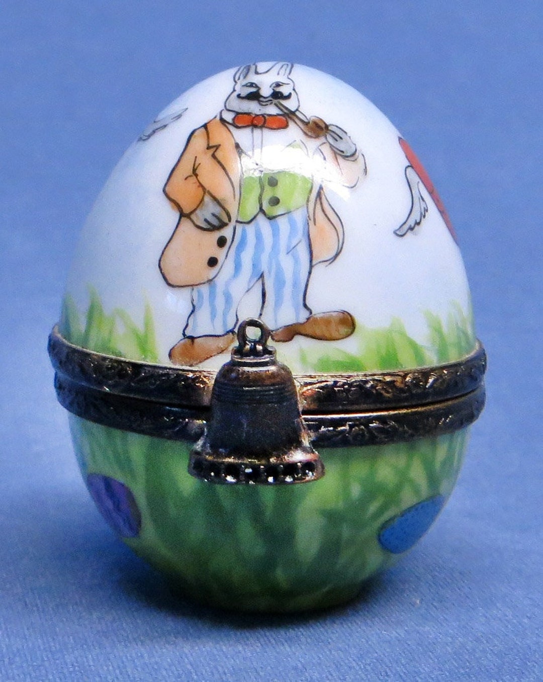 Rare Vintage Limoges Bunny Rabbit Easter Egg Trinket Box EXC Etsy