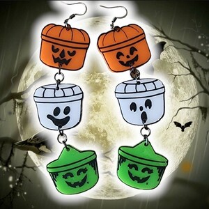 Halloween Pail Earrings