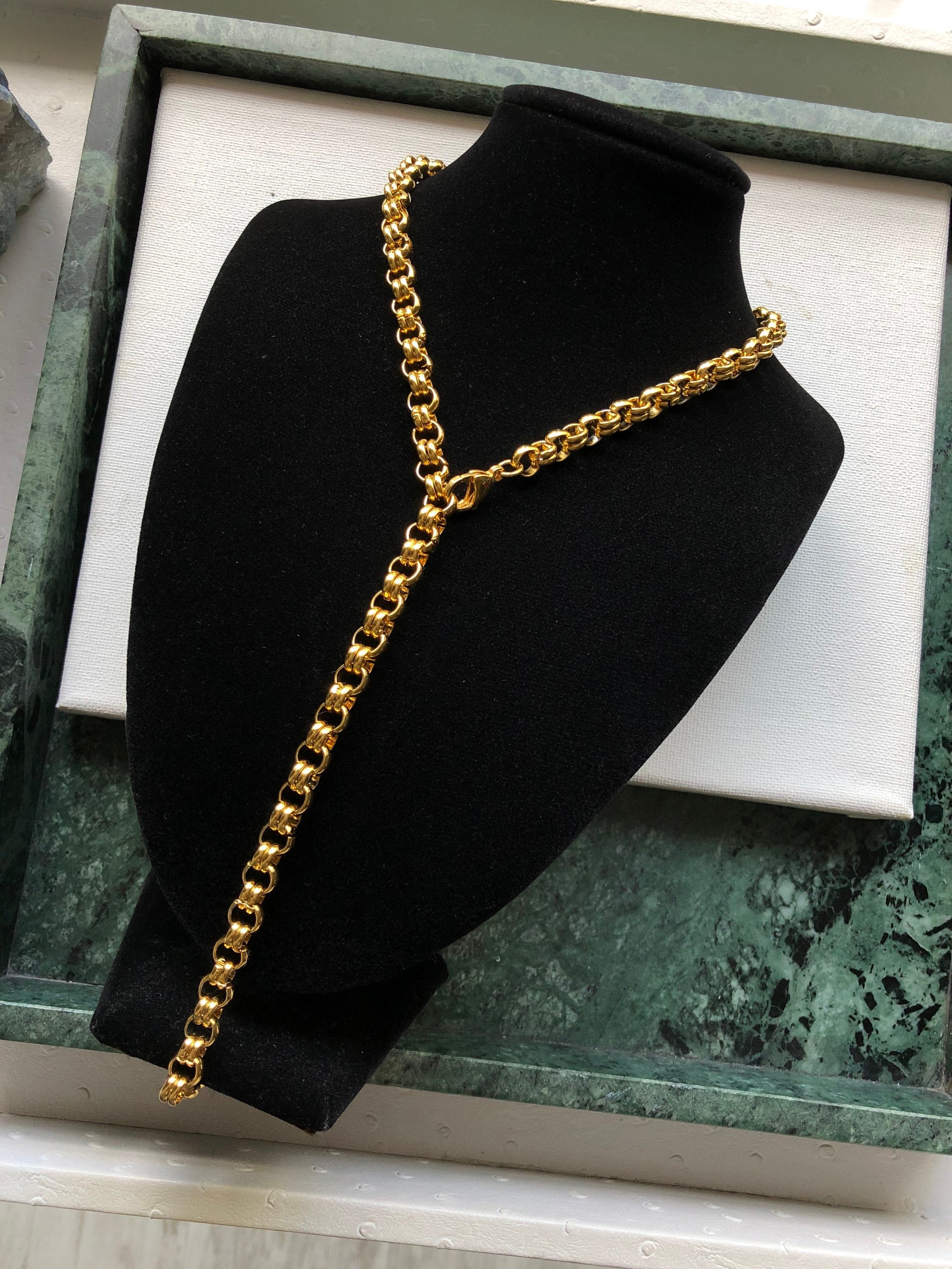 Chunky Gold Necklace/Everyday Jewelry/Bold Y Necklace/Gold Etsy