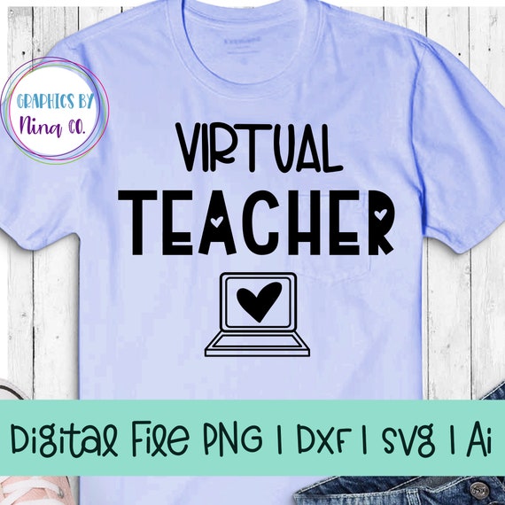 Download Virtual Teacher Svg Png Dxf And Ai Perfect For Silhouette Etsy