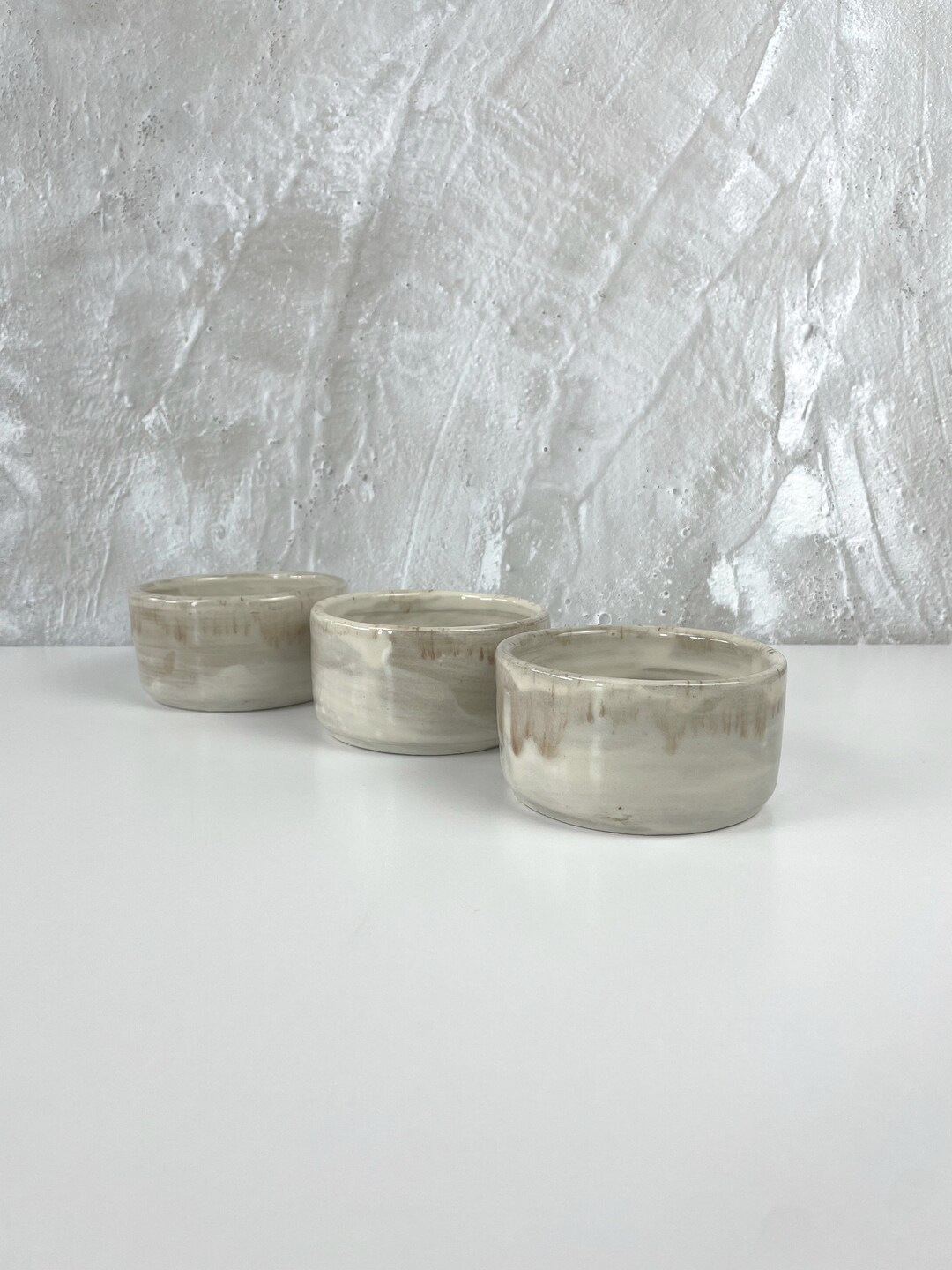 Speckled White Ramekin Japandi Ceramic Ramekin Set Baking Ramekin Catch