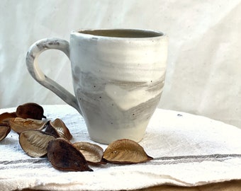 Handmade White Mug - Small Ceramic Mug - Bespoke Coffee Mug - Japanese Tea Cup - Wabi Sabi Pottery - Japandi Mug