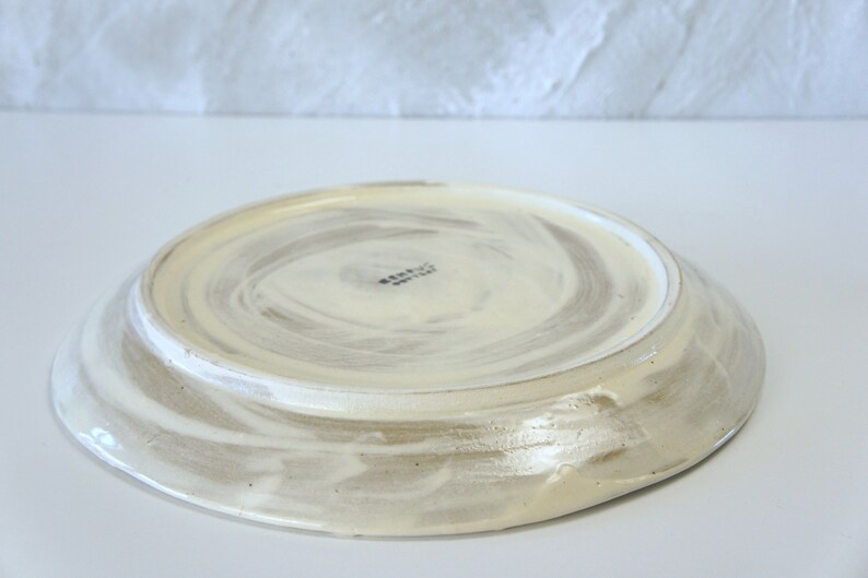 White Japandi Dinnerware Ceramic Plate Pottery Dinnerware Etsy