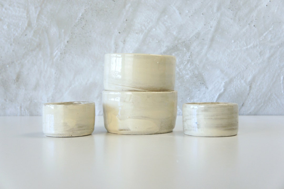 Small White Ramekin Japandi Ceramic Ramekin Set Baking Ramekin Catch
