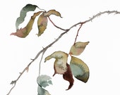 the woods no. 134 . original watercolor painting