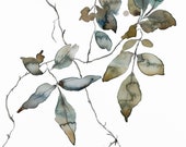 the woods no. 133 . original watercolor painting