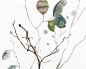 the woods no. 141 . original watercolor painting