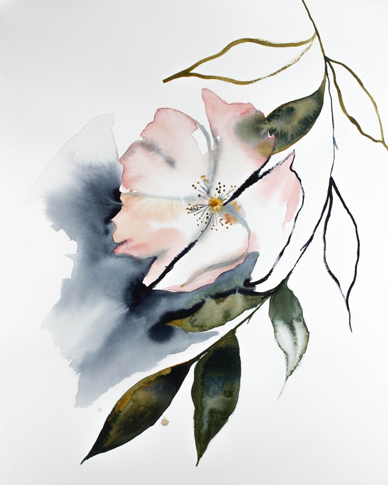 giclee fine art print of watercolor cherry blossom no 12