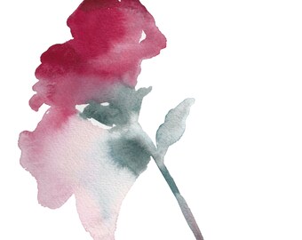 botanical study no. 1 . original watercolor painting