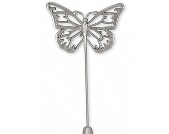 Butterfly Brooch Pin Jewelry Sterling Silver Handmade Butterfly Brooch Pin BY2-ST