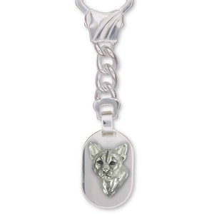 Cougar Jewelry Sterling Silver Handmade Mountain Lion Key Ring COU3H-KR