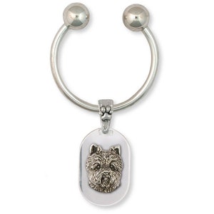 Westie Jewelry Westie Charm Westie Jewelry Westie-sleutelhanger sieraden sterlingzilver handgemaakte West Highland White Terrier-sleutelhanger WT28-KRE