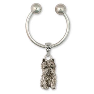 Westie Jewelry Westie Charm Westie Jewelry Westie-sleutelhanger sieraden sterlingzilver handgemaakte West Highland White Terrier-sleutelhanger WT24-KR