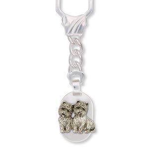 Westie Jewelry Westie Charm Westie Jewelry Westie-sleutelhanger sieraden sterlingzilver handgemaakte West Highland White Terrier-sleutelhanger WT6-KRE