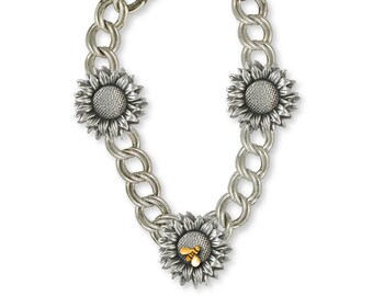 Sunflower Jewelry Sunflower Bracelet Jewelry Silver and Gold