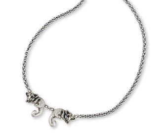 Pulsera de tobillo con petauro del azúcar, joyería de plata de ley, pulsera de tobillo con petauro del azúcar, joyería hecha a mano SG3-2A