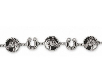 Horse Bracelet Jewelry Sterling Silver Handmade Horse Bracelet EQ9-BR