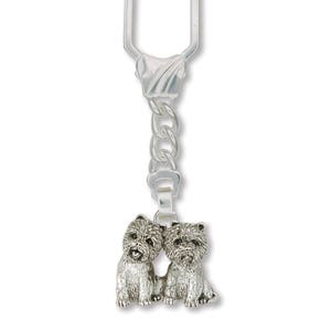 Westie Jewelry Westie Charm Westie Jewelry Westie-sleutelhanger sieraden sterlingzilver handgemaakte West Highland White Terrier-sleutelhanger WT21-KR