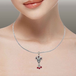 Day Of The Dead Skull Pendant Sterling Silver Handmade Día De Los Muertos Jewelry DOD1-RP